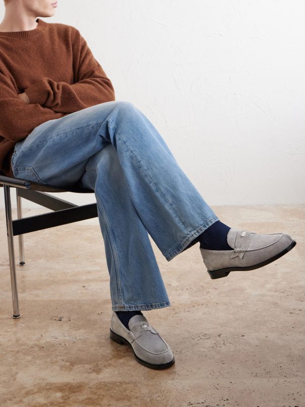 The Plato NeoCL-Detailed Suede Penny Loafers - OU The Plato NeoCL-Detailed Suede Penny Loafers - OU