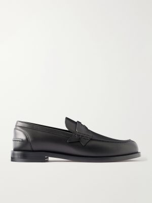 The Plato Logo-Embellished Leather Penny Loafers The Plato Logo-Embellished Leather Penny Loafers