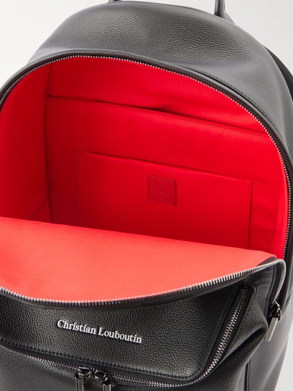 Stoic Logo-Embossed Leather Backpack - E1