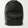 Stoic Logo-Embossed Leather Backpack