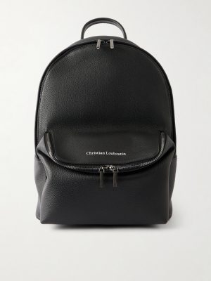 Stoic Logo-Embossed Leather Backpack Stoic Logo-Embossed Leather Backpack