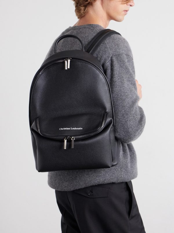 Stoic Logo-Embossed Leather Backpack - OU