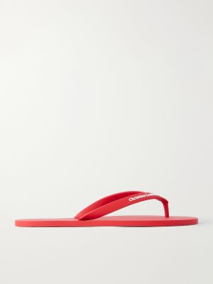 Logo-Embossed Rubber Flip Flops