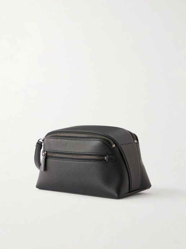 Canopy Logo-Embossed Leather Pouch - BK