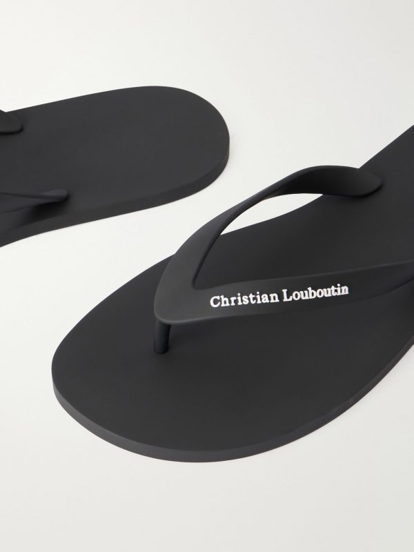Logo-Embossed Rubber Flip Flops - CU Logo-Embossed Rubber Flip Flops - CU