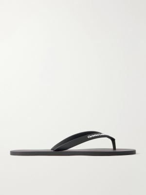 Logo-Embossed Rubber Flip Flops