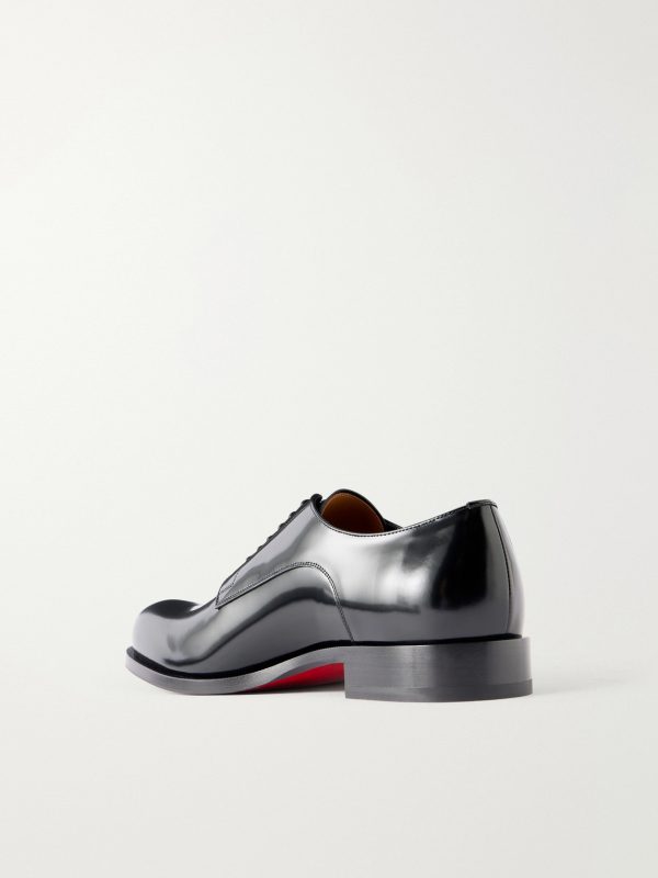 Moustachou Leather Oxford Shoes - BK