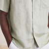 Convertible-Collar Linen and Lyocell-Blend Shirt - CU Convertible-Collar Linen and Lyocell-Blend Shirt - CU