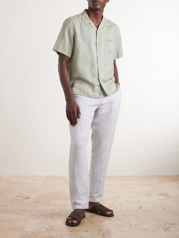 Convertible-Collar Linen and Lyocell-Blend Shirt - OU Convertible-Collar Linen and Lyocell-Blend Shirt - OU