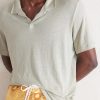 Shaun Linen-Blend Polo Shirt - CU Shaun Linen-Blend Polo Shirt - CU