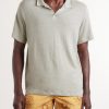 Shaun Linen-Blend Polo Shirt - FR Shaun Linen-Blend Polo Shirt - FR