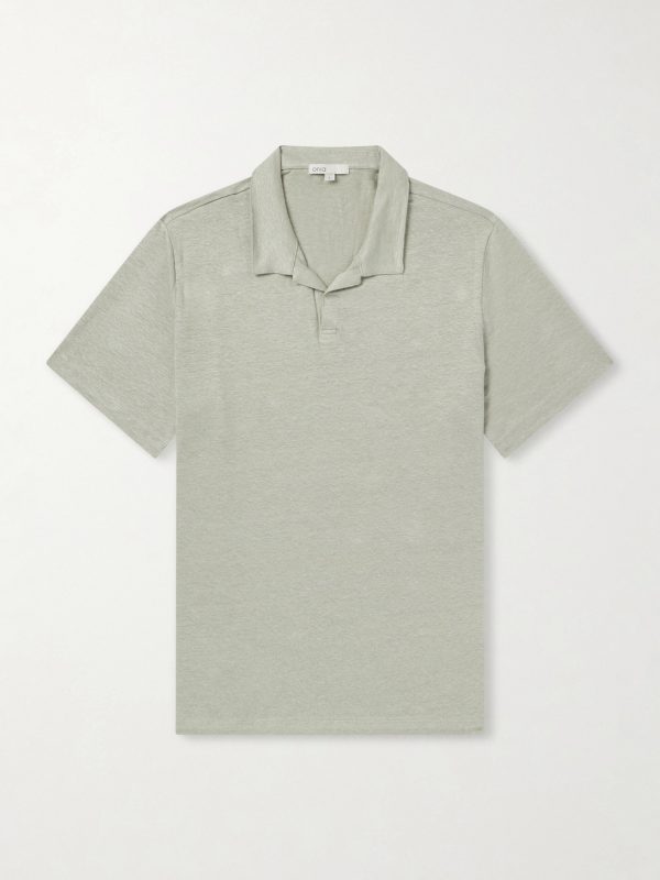 Shaun Linen-Blend Polo Shirt Shaun Linen-Blend Polo Shirt