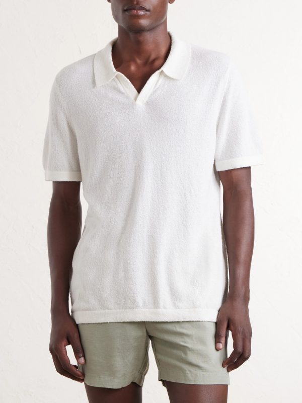 Cotton-Blend Terry Polo Shirt - FR