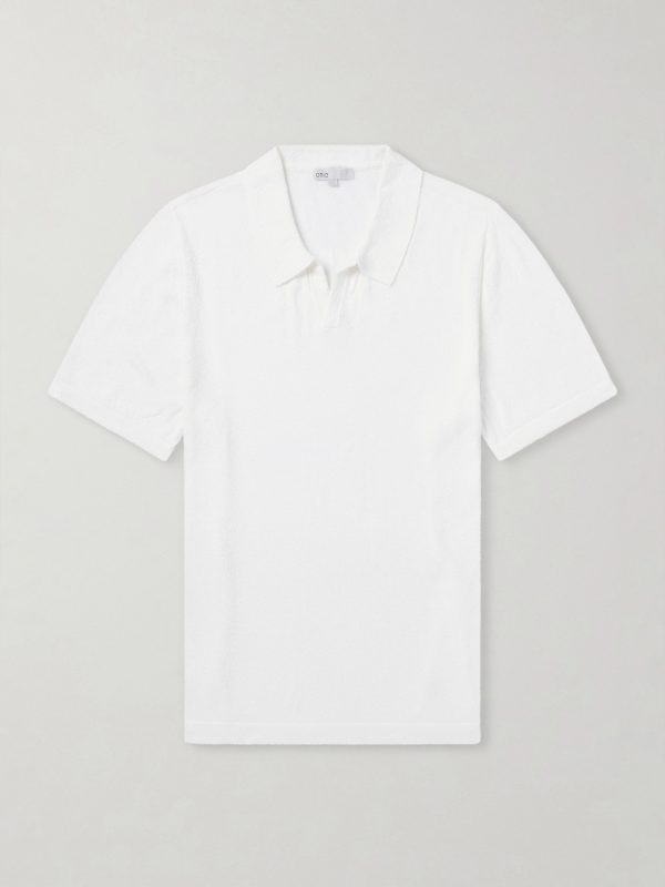 Cotton-Blend Terry Polo Shirt
