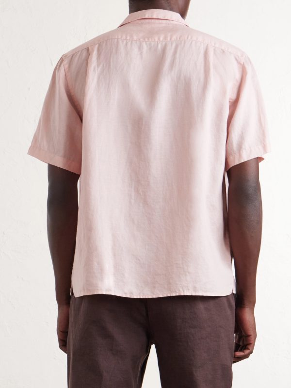 Convertible-Collar Linen and Lyocell-Blend Shirt - BK