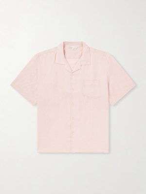 Convertible-Collar Linen and Lyocell-Blend Shirt Convertible-Collar Linen and Lyocell-Blend Shirt