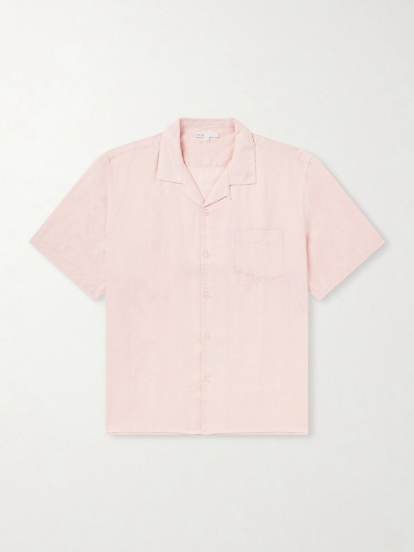Convertible-Collar Linen and Lyocell-Blend Shirt