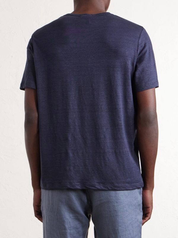 Linen-Blend T-Shirt - BK