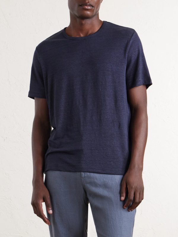 Linen-Blend T-Shirt - FR