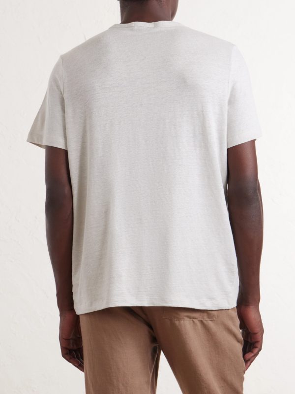 Linen-Blend T-Shirt - BK Linen-Blend T-Shirt - BK