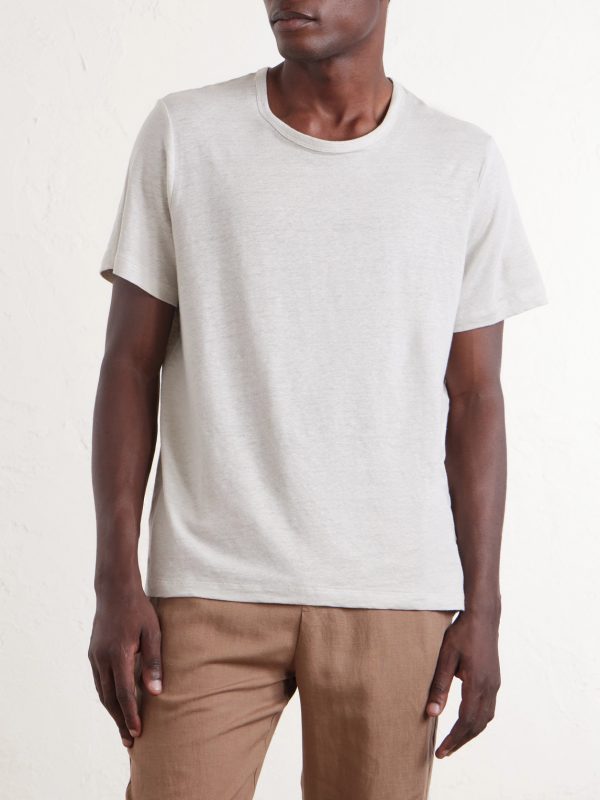 Linen-Blend T-Shirt - FR Linen-Blend T-Shirt - FR