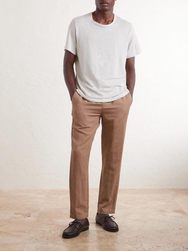 Linen-Blend T-Shirt - OU Linen-Blend T-Shirt - OU
