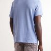 Linen-Blend Jersey T-Shirt - BK Linen-Blend Jersey T-Shirt - BK