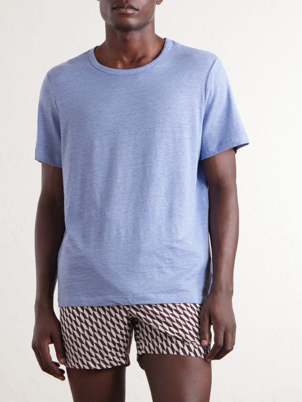 Linen-Blend Jersey T-Shirt - FR Linen-Blend Jersey T-Shirt - FR