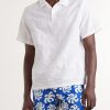 Cotton and Linen-Blend Polo Shirt - FR Cotton and Linen-Blend Polo Shirt - FR