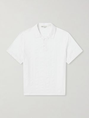 Cotton and Linen-Blend Polo Shirt Cotton and Linen-Blend Polo Shirt