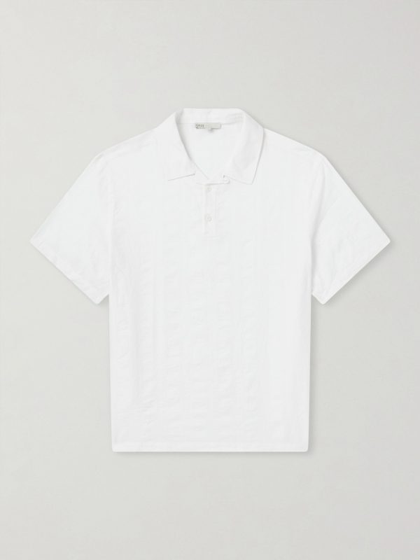 Cotton and Linen-Blend Polo Shirt Cotton and Linen-Blend Polo Shirt