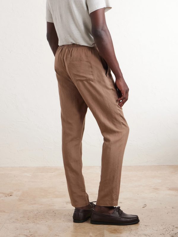 Straight-Leg Linen and Lyocell-Blend Trousers - BK Straight-Leg Linen and Lyocell-Blend Trousers - BK