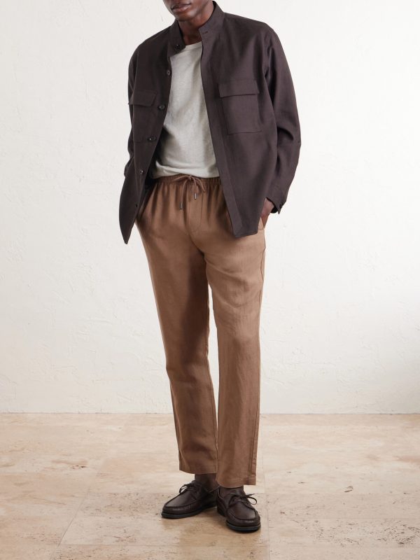 Straight-Leg Linen and Lyocell-Blend Trousers - OU Straight-Leg Linen and Lyocell-Blend Trousers - OU
