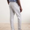 Straight-Leg Linen Trousers - BK Straight-Leg Linen Trousers - BK