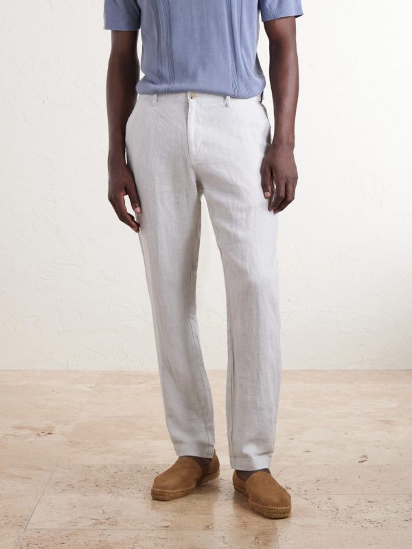 Straight-Leg Linen Trousers - FR Straight-Leg Linen Trousers - FR