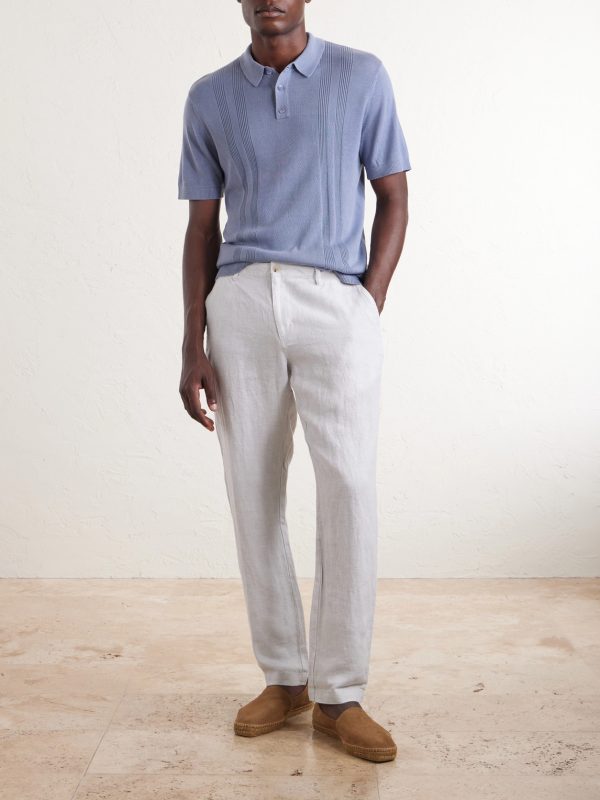 Straight-Leg Linen Trousers - OU Straight-Leg Linen Trousers - OU