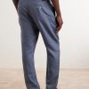 Straight-Leg Linen Trousers - BK Straight-Leg Linen Trousers - BK