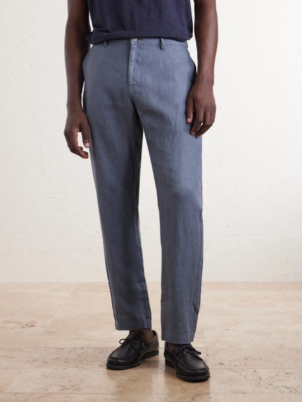 Straight-Leg Linen Trousers - FR Straight-Leg Linen Trousers - FR