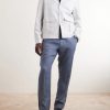 Straight-Leg Linen Trousers - OU Straight-Leg Linen Trousers - OU