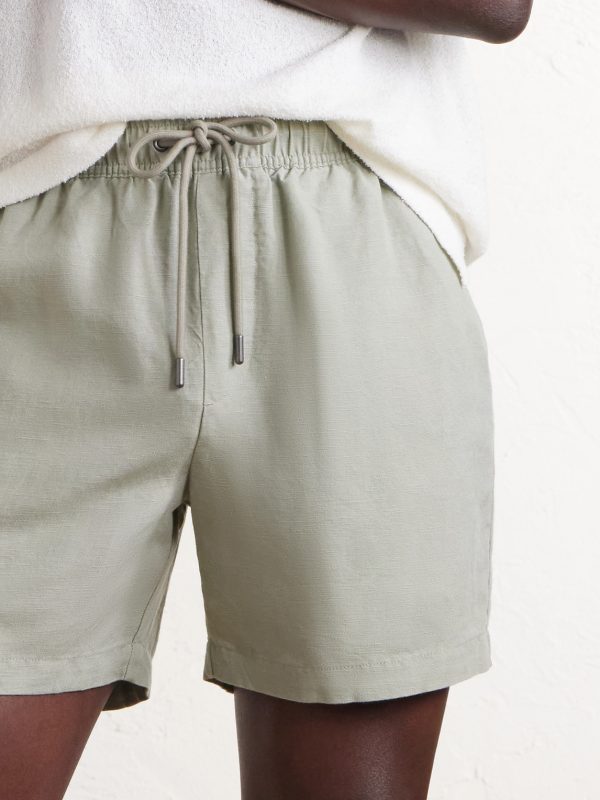 Straight-Leg Linen and Lyocell-Blend Shorts - CU Straight-Leg Linen and Lyocell-Blend Shorts - CU