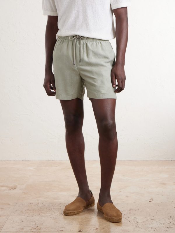 Straight-Leg Linen and Lyocell-Blend Shorts - FR Straight-Leg Linen and Lyocell-Blend Shorts - FR