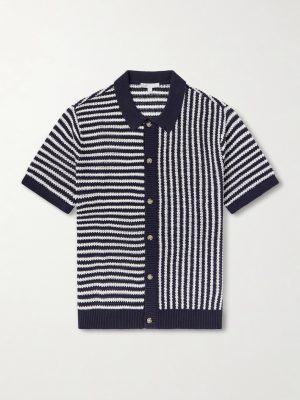 Striped Knitted Linen Shirt Striped Knitted Linen Shirt