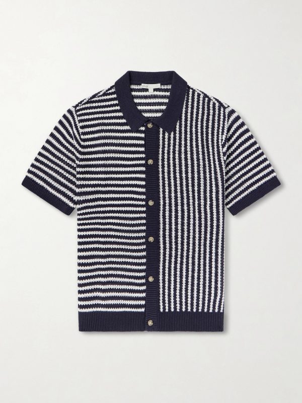 Striped Knitted Linen Shirt Striped Knitted Linen Shirt