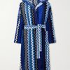 Giacomo Striped Cotton-Terry Hooded Robe