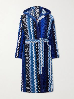 Giacomo Striped Cotton-Terry Hooded Robe Giacomo Striped Cotton-Terry Hooded Robe
