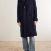 The Admiral's Great Shearling-Trimmed Merino Wool and Cashmere-Blend Coat - FR The Admiral's Great Shearling-Trimmed Merino Wool and Cashmere-Blend Coat - FR