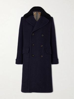 The Admiral's Great Shearling-Trimmed Merino Wool and Cashmere-Blend Coat The Admiral's Great Shearling-Trimmed Merino Wool and Cashmere-Blend Coat