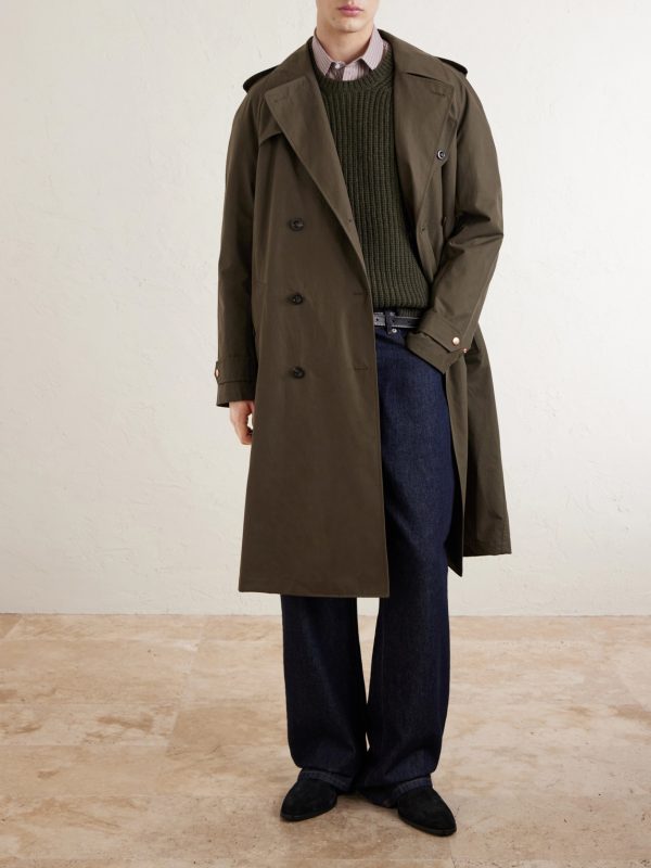 The Despatch Rider's Double-Breasted Belted Cotton Trench Coat - OU The Despatch Rider's Double-Breasted Belted Cotton Trench Coat - OU