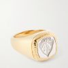 Crest Gold- and Silver-Tone Signet Ring