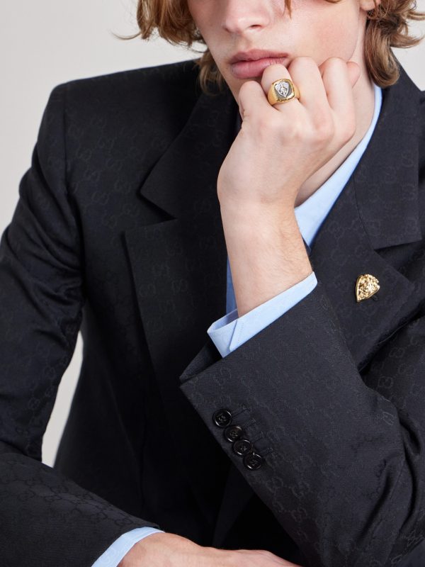 Crest Gold- and Silver-Tone Signet Ring - OU